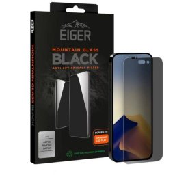 Folie protectie Eiger Sticla 2.5D Mountain Glass Privacy pentru iPhone 14 Pro Black