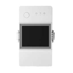 Intrerupator Sonoff TH Elite cu display, Releu 20A Wifi cu functie de masurare a temperaturii si umiditatii THR320D, Alb