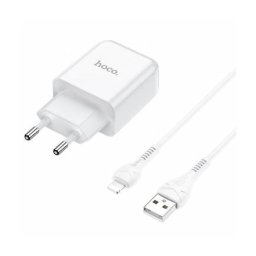 Incarcator Retea cu Cablu Lightning Hoco N2 10W 2A 1 x USB-A Alb
