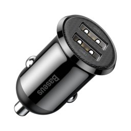 Incarcator Baseus CCALLP-01 Grain Pro, 2xUSB, 24W, 4.8A, Negru
