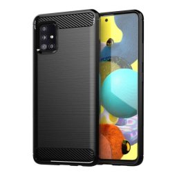 Husa OEM Carbon Neagra pentru Samsung Galaxy A71 A715