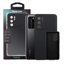 Husa Spacer Pentru Huawei P40 Silicon + Microfibra Negru