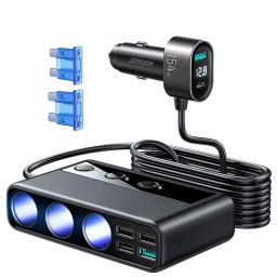 Incarcator Auto Joyroom USB C USB A Negru