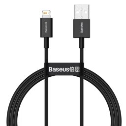 Cablu Date Baseus USB-A - Lightning Superior 18W 1m Negru