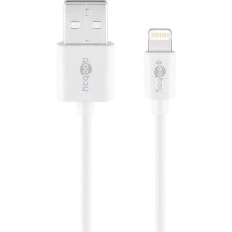 Cablu Date Goobay USB-A Lightning 1m Alb