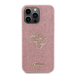 Husa Guess Compatibila Cu iPhone 15 Pro Max Glitter Script Big 4G Roz
