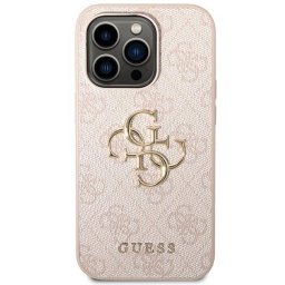Husa Guess compatibila cu iPhone 15 Pro 4G Big Metal Logo Roz