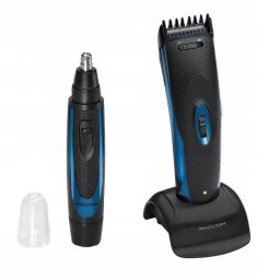 Set Pentru Barba ProfiCare Masina Tuns + Trimmer 5 Lungimi NiMH Negru/Albastru