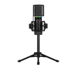 Microfon Streamplify MIC Streaming RGB Trepied Negru