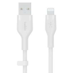 Cablu Incarcare Belkin BOOST CHARGE Flex Silicone USB-A Lightning White