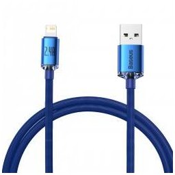 Cablu Date/Incarcare Baseus USB Lightning 2.4A 1.2m Albastru