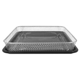 Set AIR-FRY Albatros Cos + Tava Cuptor Electric Negru/Argintiu