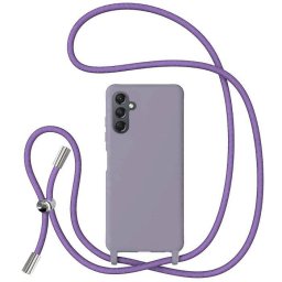 Husa Lemontti Silicon cu Snur pentru Samsung Galaxy A24 5G Mov