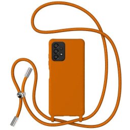 Husa Lemontti Silicon cu Snur pentru Samsung Galaxy A33 5G Portocaliu