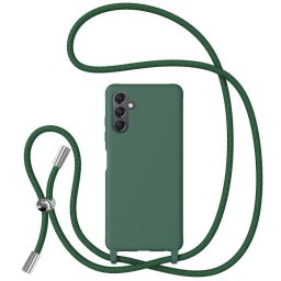 Husa Lemontti Silicon cu Snur pentru Samsung Galaxy A24 5G Verde