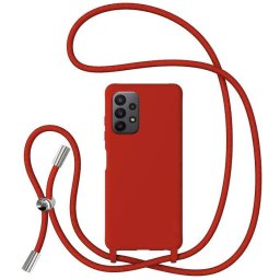 Husa Lemontti Silicon cu Snur pentru Samsung Galaxy A23 5G Rosu