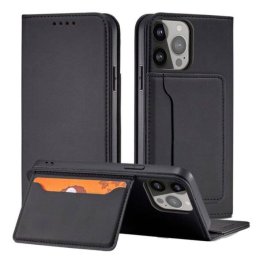 Husa Lemontti Book Magnet Card pentru iPhone 14 Pro Negru