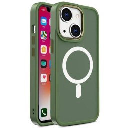 Husa Lemontti Color Matte MagSafe pentru iPhone 15 Verde