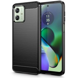 Husa TECH-PROTECT TPUCARBON compatibila cu Motorola Moto G54 5G Black