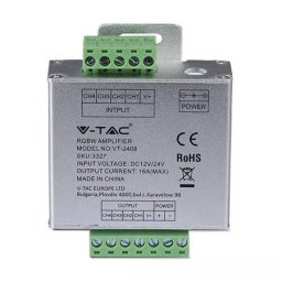 Amplificator V-Tac Banda LED RGB Alb 12V 16A Gri
