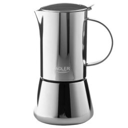 Cafetiera Italiana Adler 620ml 10xCesti Pentru Aragaz Otel Inoxidabil