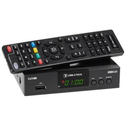 Tuner Cabletech URZ0338A DVB-T2 H.265 Afisaj LED Control Parental Negru