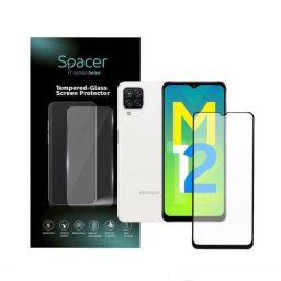 Folie Sticla Spacer pentru Samsung Galaxy M12 Grosime 0.3MM Acoperire Totala Ecran Strat Special Anti-ulei si Anti-amprenta Tempered Glass Sticla 9D Duritate 9H