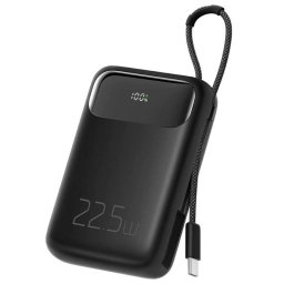 Acumulator Extern Mcdodo Digial Display 10000mAh 22.5W Cablu USB Type-C Inclus Negru