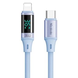Cablu Mcdodo USB Type-C Lightning Digital Display Silicon Fast Charging 36W 1.2m Albastru