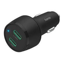 Incarcator Auto Hama 2x USB-C Power Delivery/Qualcomm Â® 45 W Black