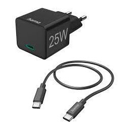 Mini-Charger Hama Charging Cable USB-C PD 25 W 1.5 m Black