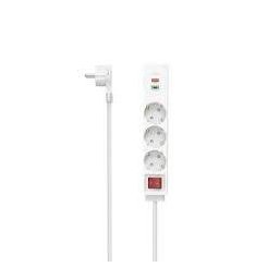 Power Strip Hama 3-Way USB-C/A 18 W PD/FC Switch Flat Plug 1.4 m