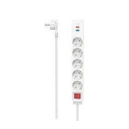 Power Strip Hama 5-Way USB-C/A 18 W PD/FC Switch Flat Plug 1.4 m