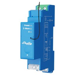 Intrerupator Shelly Qubino Wave Pro 1, 1 canal, 16A, Albastru