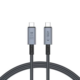 Cablu de date TECH-PROTECT UltraBoost Max, 2x USB Type-C, 5A, 8K, 40Gbps, PD240W, 1m, Gri