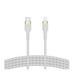 Cablu De Date\Incarcare Belkin USB-C to LTG Braided 1M Alb