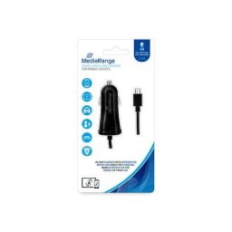 Incarcator Auto MediaRange Cu cablu MicroUSB 2.4A Output 1m Negru