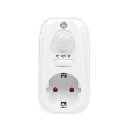 Adaptor Priza Logilink PA0248 Schuko x 1 cu Senzor Miscare PIR Detector Zi/Noapte IP20 230 V/16A 50Hz Alb