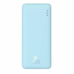 Baterie Externa Baseus Airpow 20000mAh 20W Incarcare Rapida USB-C USB-A Cablu USB-C La USB-A Inclus Albastru Deschis