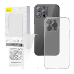Husa + Sticla Securizata Baseus Corning Apple iPhone 12 Pro Max Transparent