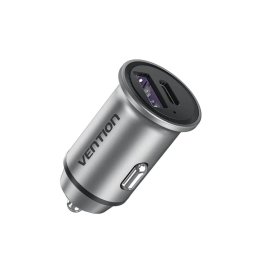 Incarcator Smartphone Vention Auto Two-Port USB A+A(30+30) Gri