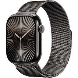 Smartwatch Apple Watch S10 Cellular 46mm Slate Titanium Case Slate Milanese Loop - S/M