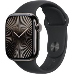 Smartwatch Apple Watch S10 Cellular 46mm Slate Titanium Case Black Sport Band - S/M