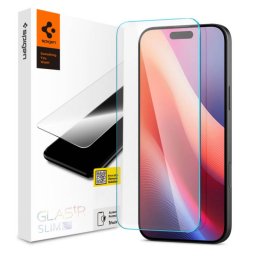 Folie protectie Spigen Sticla Securizata Full Glue 2.5D AGL06910 GlastrR Slim HD pentru Apple iPhone 16 / 15