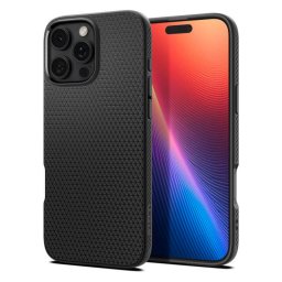 Husa Spigen Liquid Air Matte Neagra ACS07988 pentru Apple iPhone 16 Pro Max