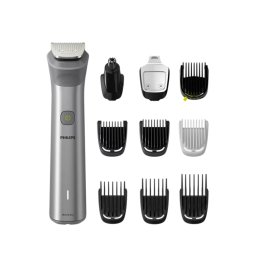Aparat de Tuns Multifunctional pentru Par si Barba Philips Multigroom All in One Seria 5000 MG5920/15 10in1 Gri