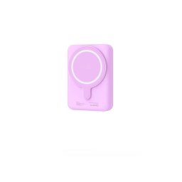 Acumulator extern TECH-PROTECT LifeMag PB11 10000 mAh, compatibila MagSafe, 15W, Cablu USB-C, Lilac