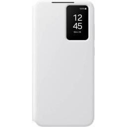 Husa Samsung Flip Smart View Wallet Case pentru Galaxy S24 FE (S721) Alb