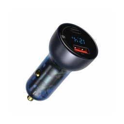 Incarcator Auto Baseus 65W 5A 1 x USB-A - 1 x USB-C Gri