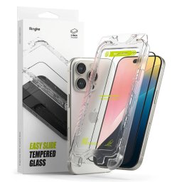Folie protectie Ringke Sticla Securizata Full Glue Set 2 bucati Neagra Easy Slide pentru Apple iPhone 16 Pro Max